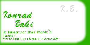 konrad baki business card